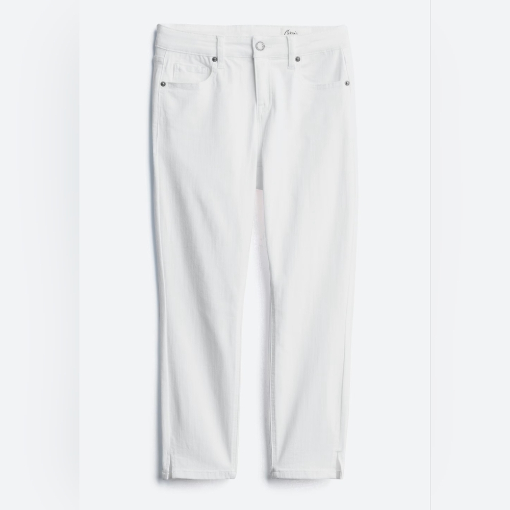 Cropped White Ankle Jeans — Sleek Slim Fit
